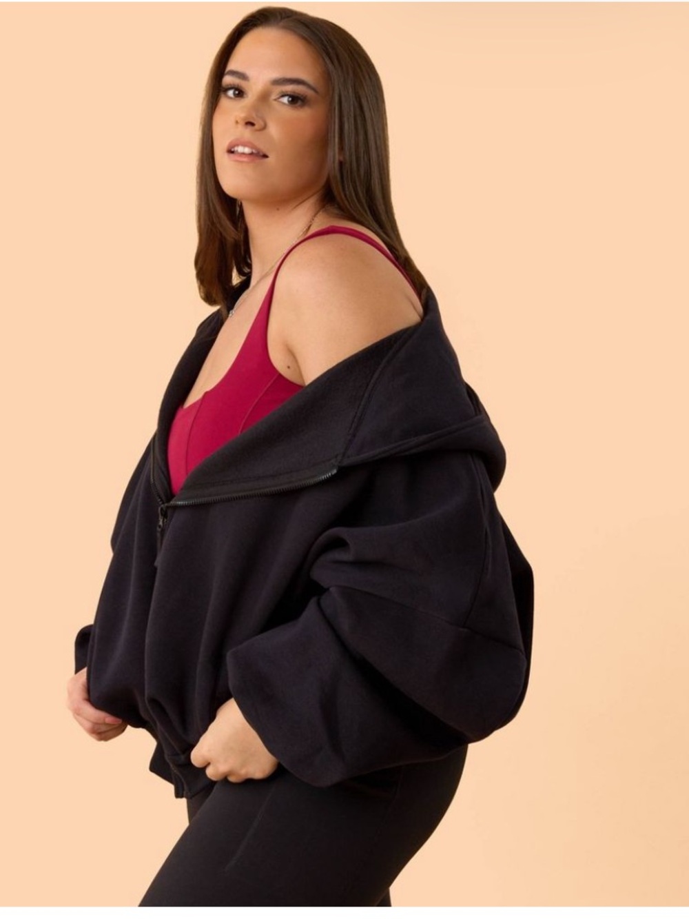 Full Zip Marshmallow Hoodie Sweatshirt
